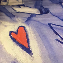 Carica l'immagine nel visualizzatore di Gallery, Copripiumone matrimoniali Cuori Blu đź’™ Susi Fois Art