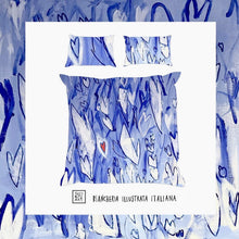 Carica l'immagine nel visualizzatore di Gallery, Copripiumone matrimoniali Cuori Blu đź’™ Susi Fois Art