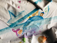 Carica l'immagine nel visualizzatore di Gallery, Set Lenzuola lettino 120x60 “Balena”