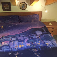 Carica l'immagine nel visualizzatore di Gallery, Copripiumone matrimoniale Lovere Romantic Blu
