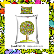 Copripiumone Piazza e Mezza 🌳 albero della primavera 🌷 Pennuti Skizzati