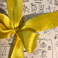 Carta da Regalo BUON COMPLEANNO Pennuti Skizzati 5 fogli + 4 chiudipacco