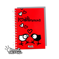 Quaderno Pennuti Skizzati a righe spiralato