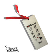 Segnalibro 3D Pennuti Skizzati bianco